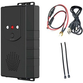 Resim Xindoker Siyah Çok Amaçlı Ultrasonik Fare Kovucu - Araç Motor Odası, Depo, Ev İçin 3 Besleme Seçeneği 12v, Usb, Aa Pil - 60 M² Koruma 