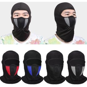 Resim Nefes Alabilen Motosiklet Tam Yüz Maskesi Kırmızı 