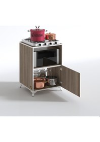 Resim Kenzlife ocak dolabı revbahar crd 85*60*56 hazır mutfak klasik set üstü ocak için arkalıksız 