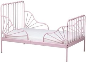 Resim Uzayabilen çocuk karyolası, açık pembe, 80x200 cm 