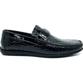 Resim Fosco Siyah Hakiki Deri Erkek Loafer - Rok Ayakkabı 2094 589 430 