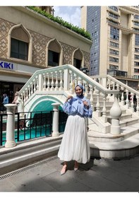 Resim Hasenna Etkb002 Arkadan Fermuarlı Balon Etek Ekru 