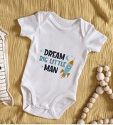 Resim Bitmeyen Kartuş Bk Kids Dream Big Little Man Tasarımlı Bebek Body Zıbın - Model 1 