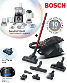 Resim Bosch Turbo Başlık Güçlü Motor, Toz Torbasız Süpürge Hijyenik Temizlik-Mutfak Robotu MultiTalent 3 800 W 