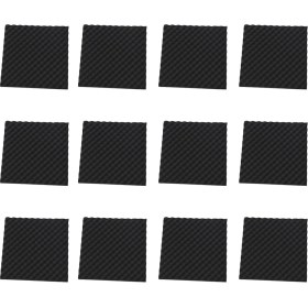 Resim Sanctuary Vault 12 Paket Yumurta Kasası Ses Geçirmez Köpük Paneller 1.2 Inç x 20 Inç x 20 Inç Siyah (Yurt Dışından) 