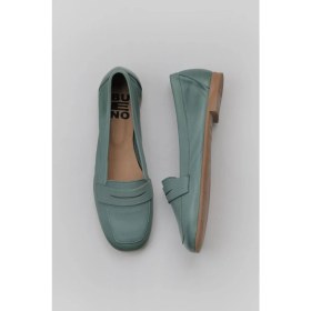 Resim Bueno Shoes Yeşil Açık Deri Kadın Loafer 01WY0801 