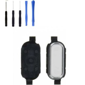Resim Telefon Kulübesi Samsung J2 Pro J250 Uyumlu Home Tuş Bordu + Tamir Seti Beyaz 