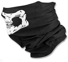 Resim Janzoom 2 adet motosiklet yüz kuru kafa maskesi, yarım yüz, motosiklet boyun örtüsü, dış mekan, kayak, kafatası, parti, spor, cadılar bayramı maskesi, bisiklet, motor, bisiklet için, siyah, tek boy, 