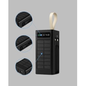 Resim Zero Land Depomix LED Aydınlatmalı Güneş Panelli Powerbank Seyahat ve Kamp Için 