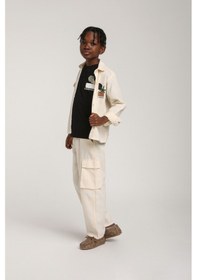 Resim Xo Kids Erkek Çocuk Gömlek 4-8 Yaş 2555 Ekru 