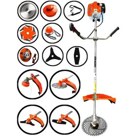 Resim Dragro DRG-7PR T7d Profesyonel 7 Parça 2 Zamanlı Yan Tipi Benzinli Motorlu Tırpan Ot Çim Çayır Biçme Kesme Makinesi 