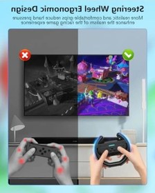 Resim Nintendo Switch 2 Joy-con İçin Ergonomik Yarış Direksiyonu, 2 Adet 0 