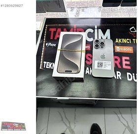 Resim Apple iPhone 15 Pro İkinci El TR | 128 GB | Natürel Titanyum 
