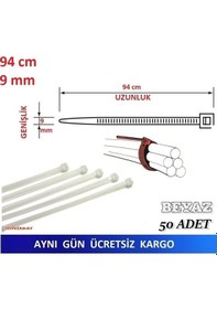 Resim 50 Adet Pemsan 94Cm X 9Mm Plastik Cırt Kelepçe Kablo Bağı N11.518 