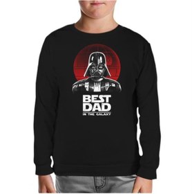 Resim Star Wars - Best Dad Siyah Çocuk Sweatshirt 