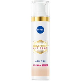 Resim Nivea Luminous Anti Spot CC Krem SPF 30 - Renkli Nemlendirici Açık Ton 40ml 