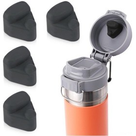 Resim Maiyame 4 Adet Sızıntı Engelleme Silikon Tıkaç - Quick Flip Go 24/36 Oz Su Şişesi Kapağı Yerine Değiştirme Parçaları Siyah 