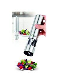 Resim 2li Set Kiwi Kspg 4806 Pilli-led Işıklı Otomatik Tuz-karabiber Değirmeni 2li Set Gri 