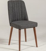 Resim Ahşap Sandalye Ceviz Antrasit 