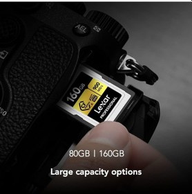 Resim Lexar 160gb Profesyonel Cfexpress Tip A Altın Serisi Hafıza Kartı 