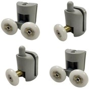 Resim Duşakabin Tekerleği Rulman 4 Lü Set Gri Teker Çapı 24 Mm Gri 