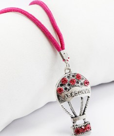 Resim biuti El Yapımı Pembe Parlak Taşlı Kapadokya Balonu Araba Dikiz Ayna Süsü, Yeni Araba Hediyesi 