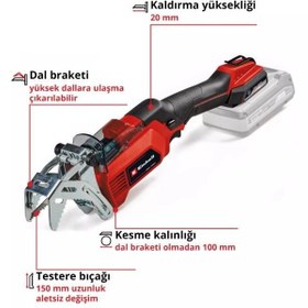 Resim Einhell Expert GE-GS 18/150 Li - Solo, Akülü Dal Kesme Makinesi (Akü ve şarj cihazı dahil değildir) (EİNHEL.3408290) 