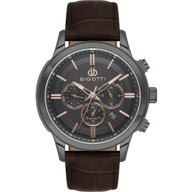 Resim Bigotti Erkek Kol Saati ESBG.B.10671-5 Deri Kordon 44 mm Kasa Çapı 