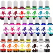 Resim 18 Canlı Renk - Toksik Olmayan, Hızlı Kuruyan Formül ile Şeffaf Pigment - Epoksi Reçine, UV Reçine, Poliüretan ve Akrilik Uyumlu - Takı Yapımı, El Sanatları, Masaüstü Oyunlar İçin - (10ml Şişe, Karıştırma Gerekmez) - Yeni Başlayanlar & Profesyonel Sanatçılar için İdeal, Renkli Boncuklar, DIY Projeler, Canlı Tonlar, Toplu Renk Seçenekleri, Yüksek Kaliteli Boya, El Sanatları Tutkunları 