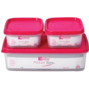 Resim Geseus Moonstar Modüler Hava Sızdırmaz Saklama Kabı-1,7lt 2x0,40lt-ms-07 