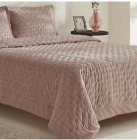 Resim Karaca Home Gilda Çift Kişilik Yatak Örtüsü Seti Pudra Pudra 