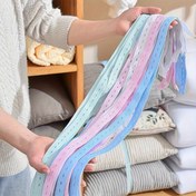 Resim 10 Adet Ayarlanabilir Giysi Saklama Kayışları Düğme & Delikli – Pastel Karışık Renkler (Pembe, Mavi, Yeşil, Sarı) – Seyahat, Bagaj, Perdeler & Ev Düzenleme için Yer Tasarruflu Elastik Bantlar, Dolap Saklama Çözümleri | Şık Saklama Kayışları | Dayanıklı Elastik Malzeme 
