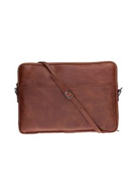 Resim Leeds 16 İnç Apple Uyumlu MacBook Ve Pc , Hakiki Deri, El Yapımı Kılıf, Karamel Kahverengi Açık 