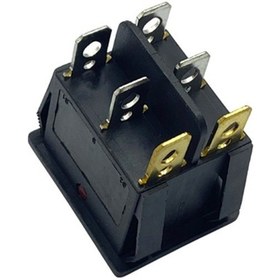 Resim Tuşlu Anahtar Çiftli Işıklı Kare Tip on-off 6 Fiş N11.17547 