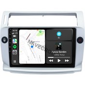 Resim Cıtroen C4 2005-10 9" Uyumlu Androıd Multimedya Gerçek 2/32 Kablosuz Carplay Geri Görüş Kameralı 9" 