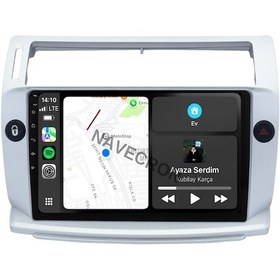 Resim Cıtroen C4 2005-10 9" Uyumlu Androıd Multimedya Gerçek 2/32 Kablosuz Carplay Geri Görüş Kameralı 9" 