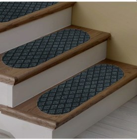 Resim Desenli Kaymaz Tabanlı Merdiven Basamak Paspası / Halısı (470764689) 