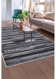 Resim Dijidekor Halı Gri Cool Köln Yıkanabilir Saçaksız Kesme İnce ... Gri 