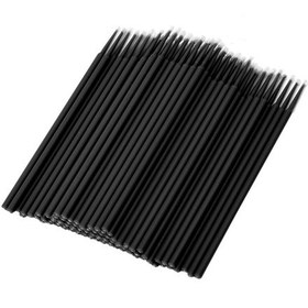 Resim Mufunye Nakışlı Tek Kullanımlık Pamuklu Çubuklar, Tek Kullanımlık, Siyah, 100 Adet/torba 