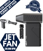 Resim Maybax Mini Turbo Jet Fan Vakumlama & Üfleme 2 IN 1 Araç Temizleme Kurutma Mangal Hava Körükleyici Fenerli 
