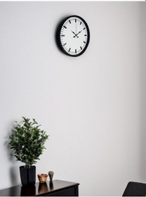 Resim 36 Cm Siyah Sade Standart Duvar Saati Açık 