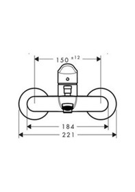 Resim Hansgrohe Logis E Banyo Bataryası 71415000 Krom 