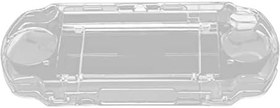 Resim ASHATA Protector Clear Travel Carry Hard Cover Case Shell for PSP 2000 3000, Protective Case Stylish Shockproof Transparent Shell with Movie Bracket for PSP 