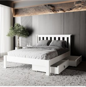 Resim Apex 2 Çekmeceli Mdf Karyola Kolay Kurulum-995 