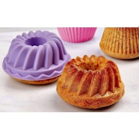 Resim Silikon Mini Muffin Kek Kalıbı Silikon Mor Diğer 