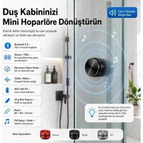 Resim CeymSTecH Kemik Ses Hoparlör Kablosuz Bluetooth 5.0 Yapışkanlı İletim Dahili Stereo FM Taşınabilir. 
