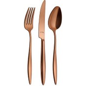Resim Aryıldız Elegant Bronz 24 Parça 6 Kişilik Çatal Kaşık Bıçak Takımı 