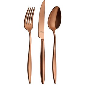 Resim Aryıldız Elegant Bronz 24 Parça 6 Kişilik Çatal Kaşık Bıçak Takımı 