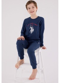 Resim U.S. Polo Assn. U.s. Polo Assn Erkek Çocuk Mavi Pijama Takımı 5274-48804 Mavi 