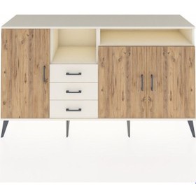Resim Kronos Konsol 5 Raflı 3 Çekmeceli 3 Kapaklı 176x59x99 Aytaşı-çam/aytaşı Atlas Çam/aytası - Aytası 